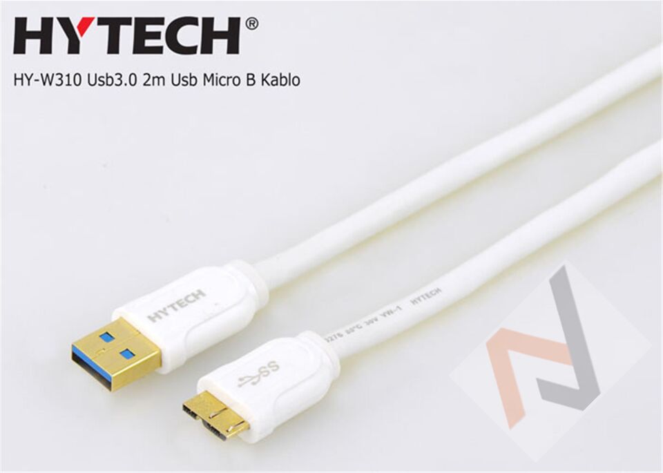 Hytech HY-W310 Usb3.0 2m Usb Micro B Note3-S5 + Harddisk Kablo