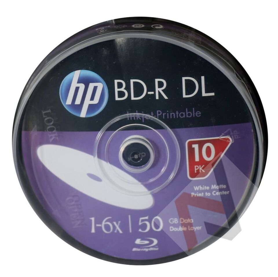 Hp Blu-Ray Bd-R 6X 50Gb 10Lu Cake Box Prıntable Baskı Yapılabilir Blu-Ray Dvd