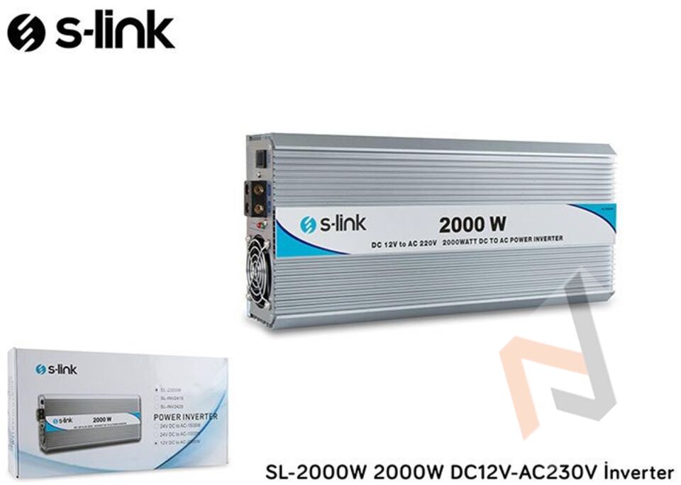 S-Link Sl-2000W 2000W Dc12v-Ac230v İnverter