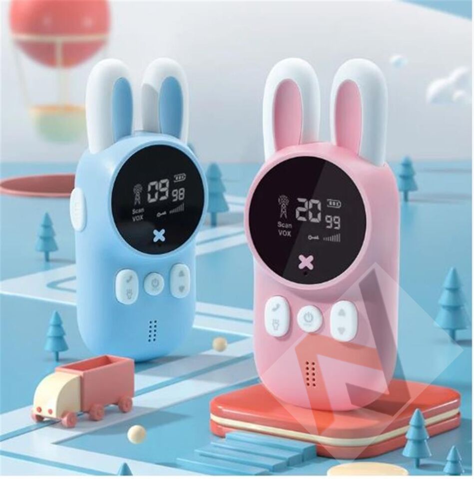 WowKids XJ11 Rabbit Çocuk Walkie Talkie Blue-Pink 1-3  Pmr Telsiz