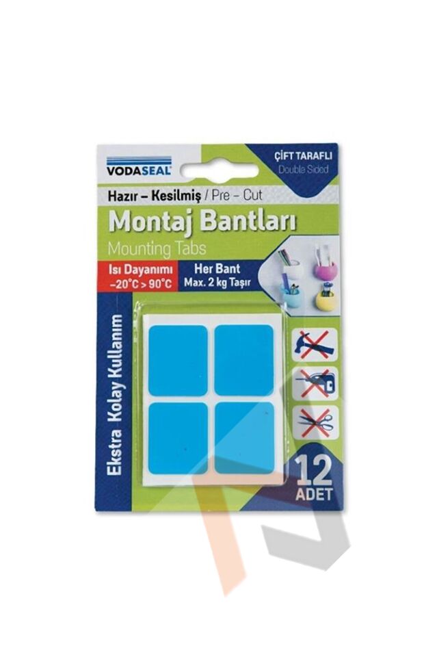 Vodaseal  Montoj Bantı Hazır Kesilmiş 12li Mavi-Beyaz ( Her Band 2Kg Taşır)