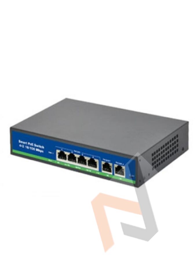 ISEE ISS-3006P 4 Port Poe+ 10-100 Mbps 2 Port 10-100 Uplink Switch 60W