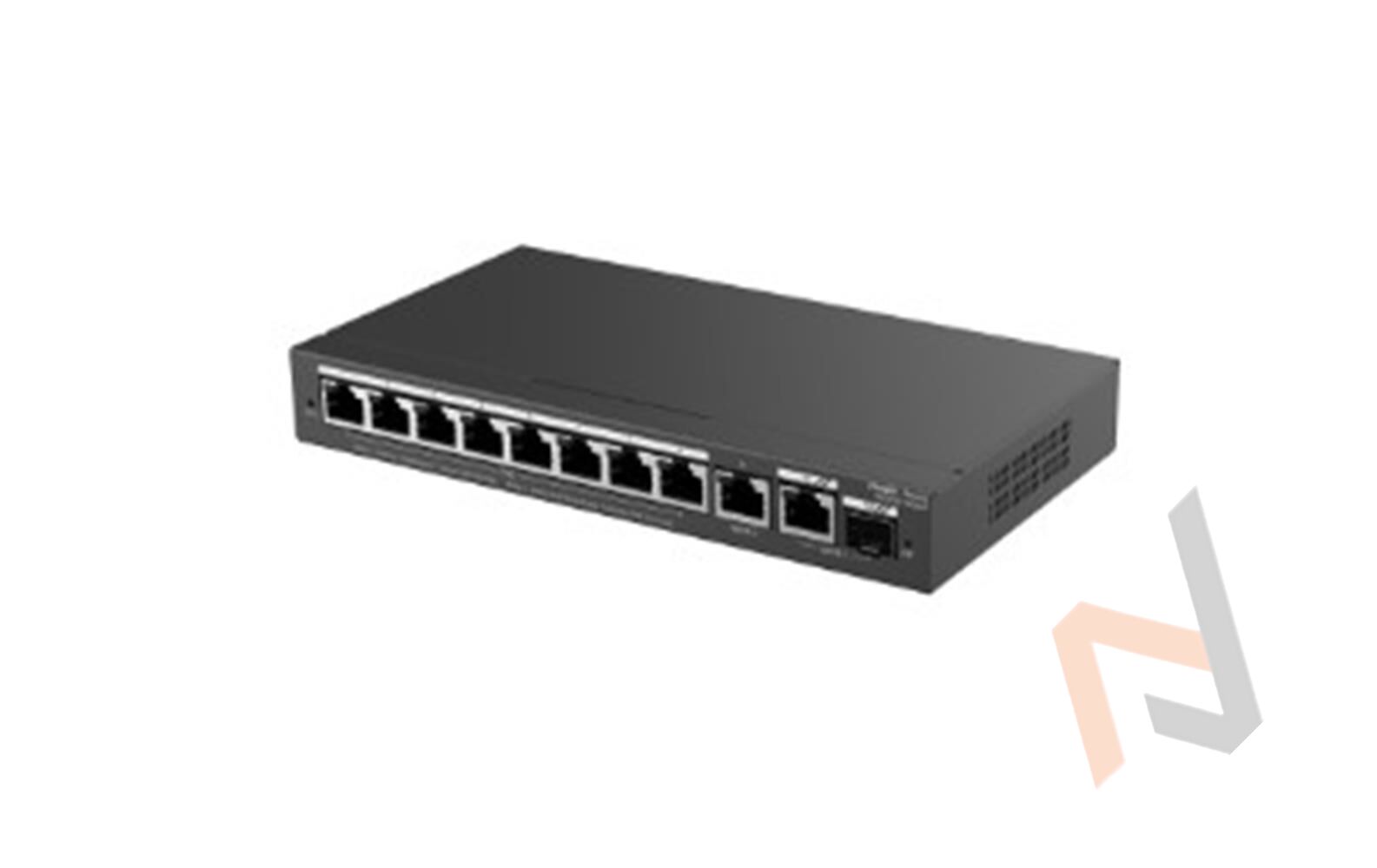 Ruijie-Reyee RG-ES210GS-P 8 Port Poe+ 10-100-1000 Mbps +1 Port SFP Yönetilebilir Switch Çelik Kasa