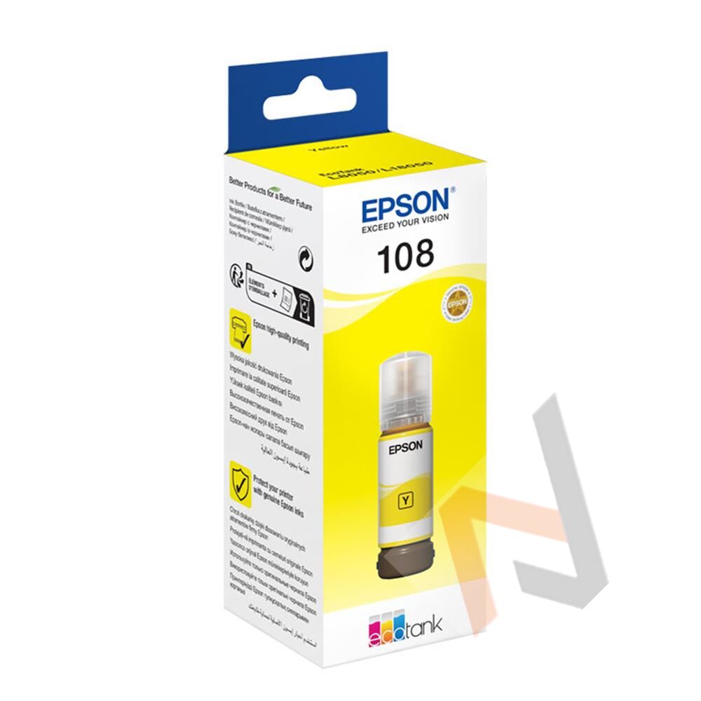 Epson T09C44 108 Yellow Sarı Şişe Mürekkep T09C44A L18050-L8050