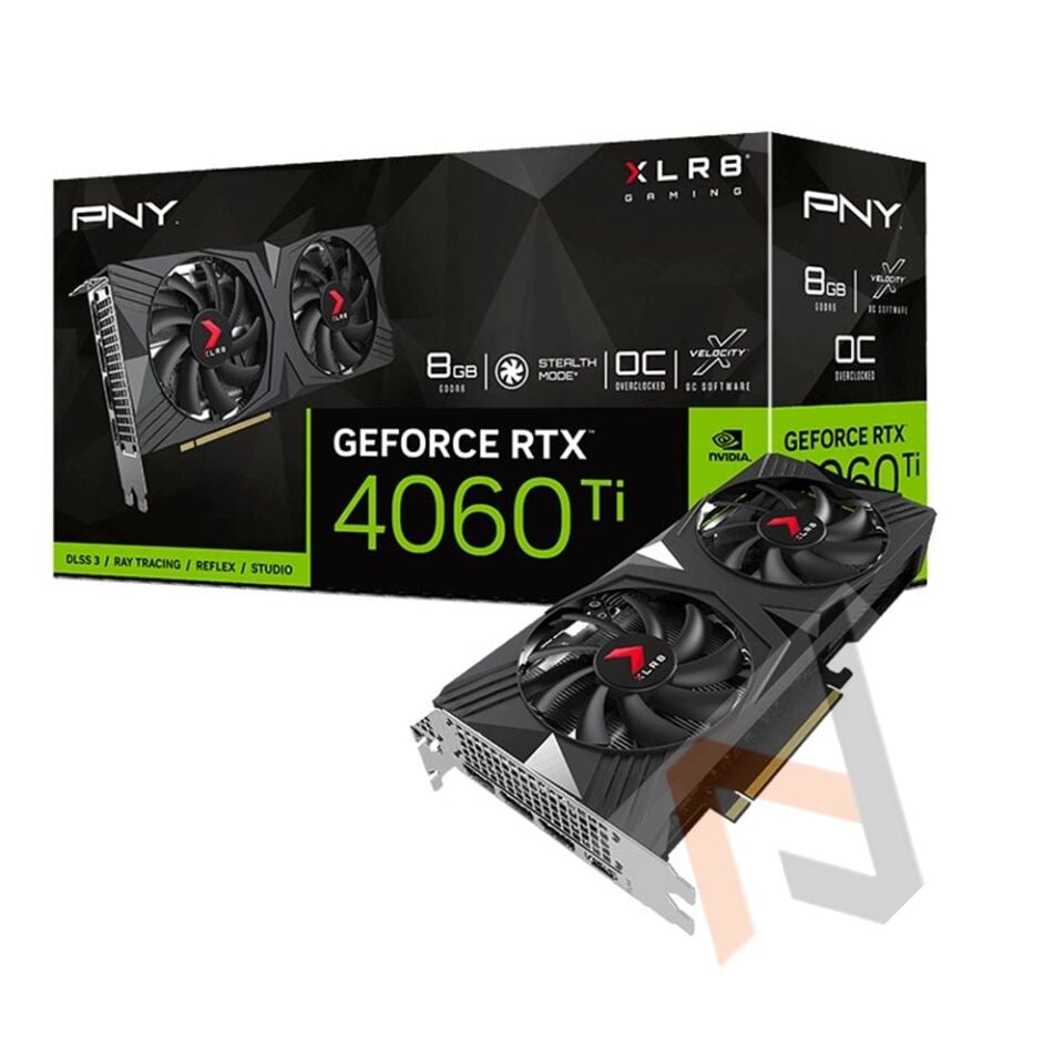 Pny RTX4060Ti VERTO Overclocked 8GB GDDR6 128Bit VCG4060T8DFXPB1-O Gaming (Oyuncu) Ekran Kartı