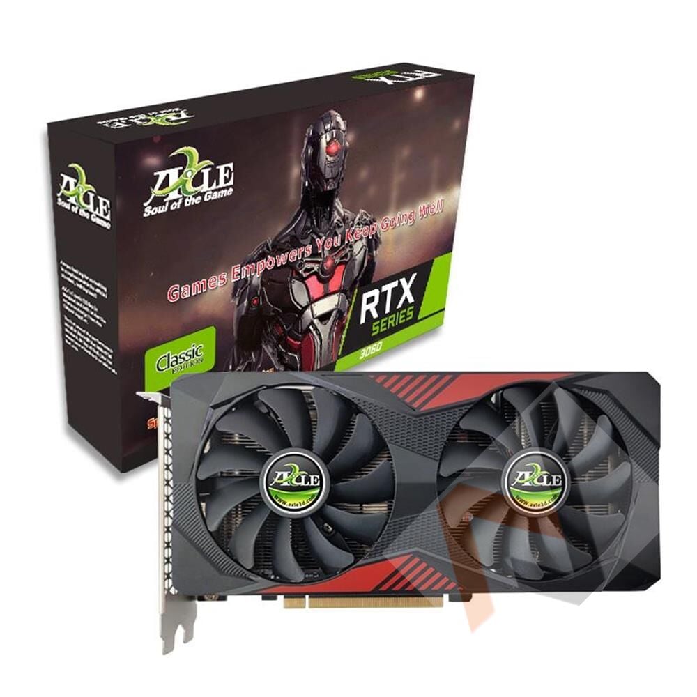 AXLE AX-RTX3060-12GD6P2IP3-GeForce RTX3060 PCI-E x16 4.0 12G DDR6 192bits   w-HDMI-DPx3  w-fan