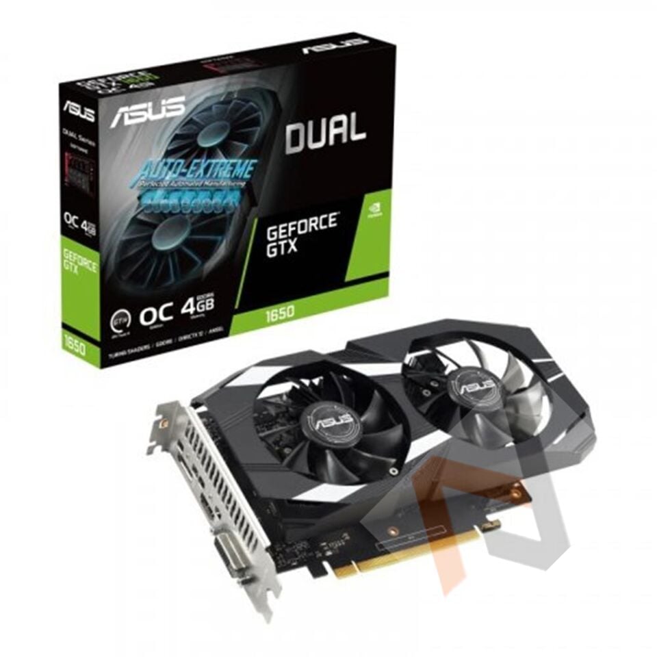 Asus Dual GeForce GTX1650 OC V2 DUAL-GTX1650-O4GD6-P-V2 4GB GDDR6 128Bit DX12 Gaming Ekran Kartı