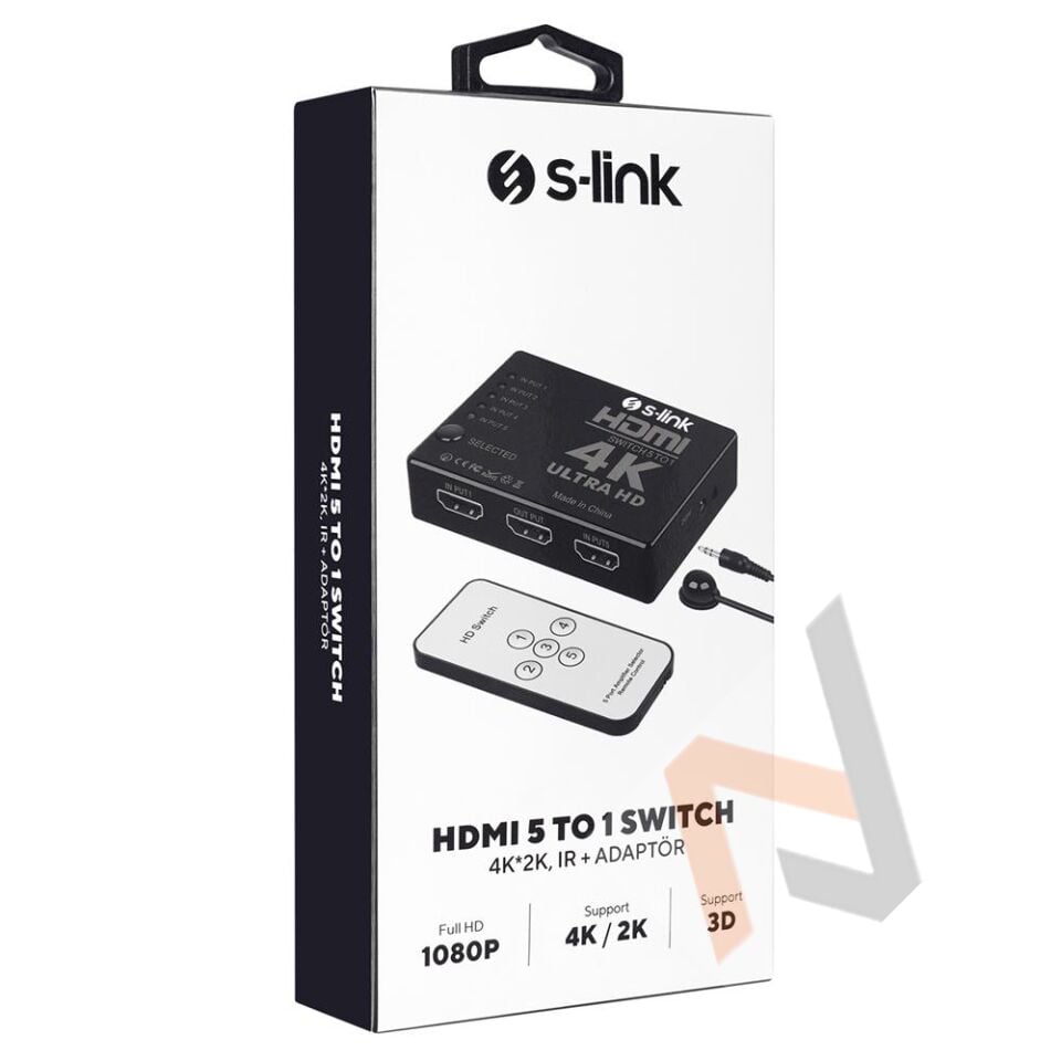 S-link SL-HSW75 HDMI 5in1 Otomatik 5Li Metal Switch