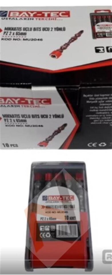 Bay-Tec Mıknatıs Uçlu Bits Ucu PZ2X65 mm Mu2046