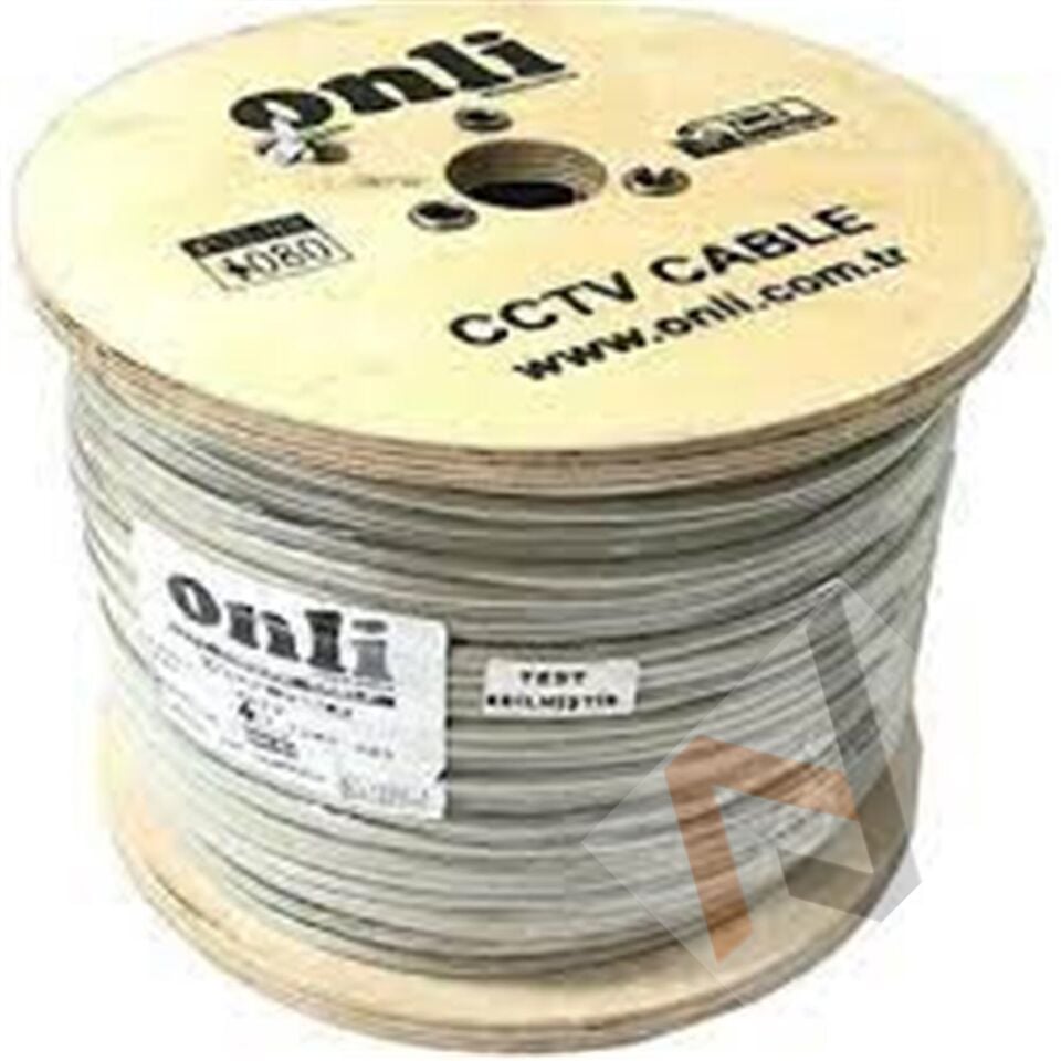 Ersan ER-5001 CU 2+1 1x0,50 mini Coax 2x0,50mm 500 metre CCTV Kamera Kablosu