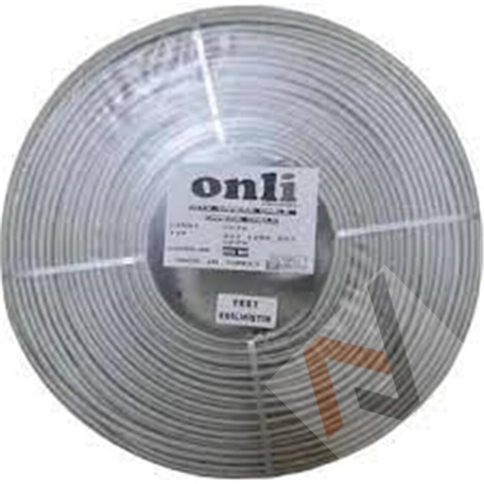 Onli ON-5001 2+1 1x0,50 mini Coax 2x0,50mm 250 metre CCA Kamera Kablosu