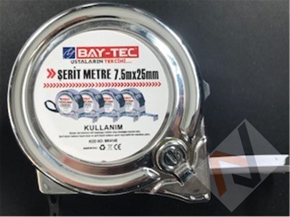 Bay-Tec Mk4148 7.5Mt 25MM Krom Şerit Metre