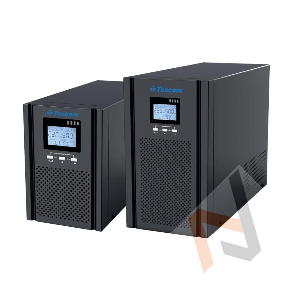 Tescom Teos+ 1 kVA (2x 9AH) 1F-1F On Line  5-10dk