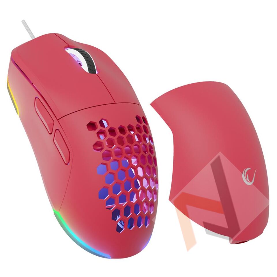 Rampage BLINK Pembe 7 Makro Tuşlu RGB 12800 DPI Gaming Oyuncu Mouse