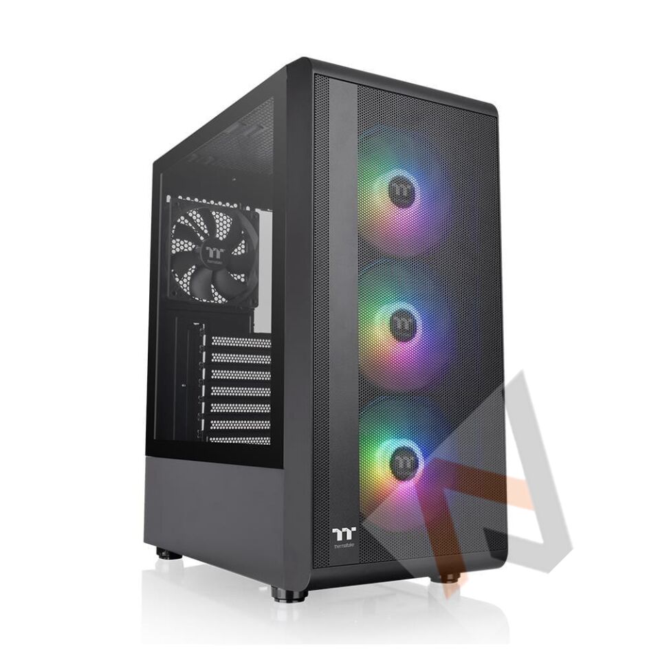 Thermaltake S200 TG 550W 80+ ARGB 3x120mm Fan Mesh Ön Panel, Tempered Glass Pencereli Oyuncu Kasası