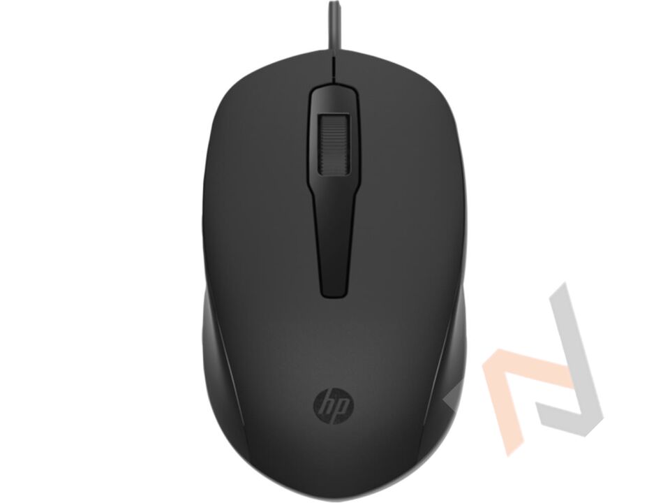 HP 150 240J6AA Siyah Kablolu Optik Kablolu Mouse 1600 DPI Optik Sensörlü