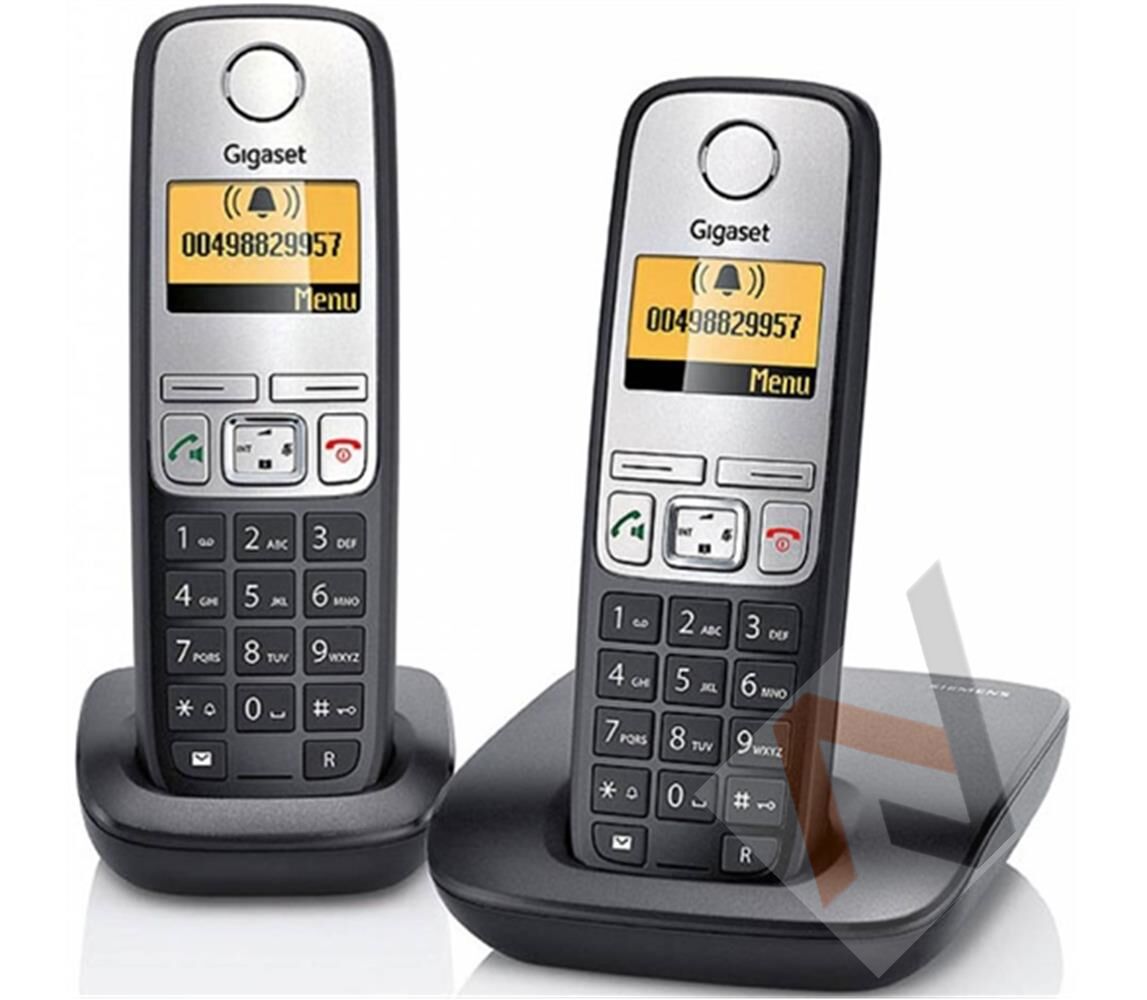 Gigaset A690 Duo 2 li Siyah Telsiz Dect Telefon 100 Rehber Handsfree Işıklı Ekran