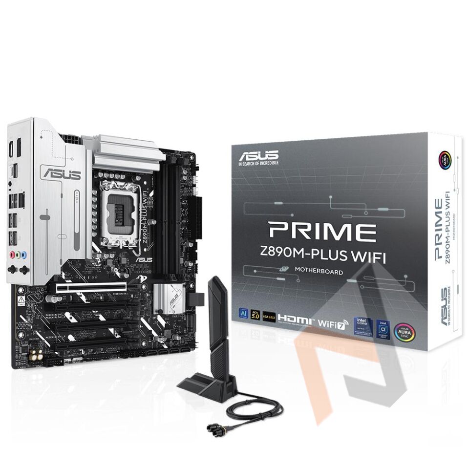 Asus Prime Z890M-PLUS WIFI 7600MHz OC Wi-Fi 7 DDR5 Soket 1851 M.2 HDMI DP mATX Anakart