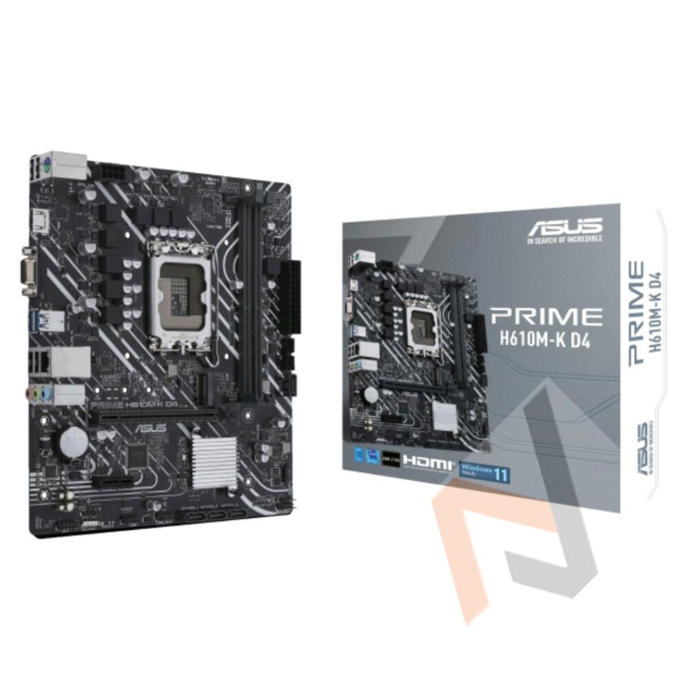 Asus Prime H610M-K D4 Argb 3200Mhz Ddr4 Soket 1700 M.2 Hdmı D-Sub Matx Anakart