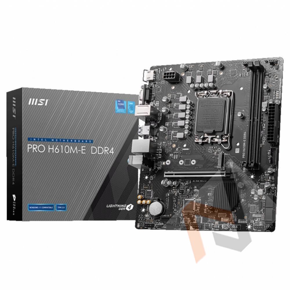 Msı Pro H610M-E 3200MHz DDR4 Soket 1700 M.2 HDMI VGA mATX Anakart