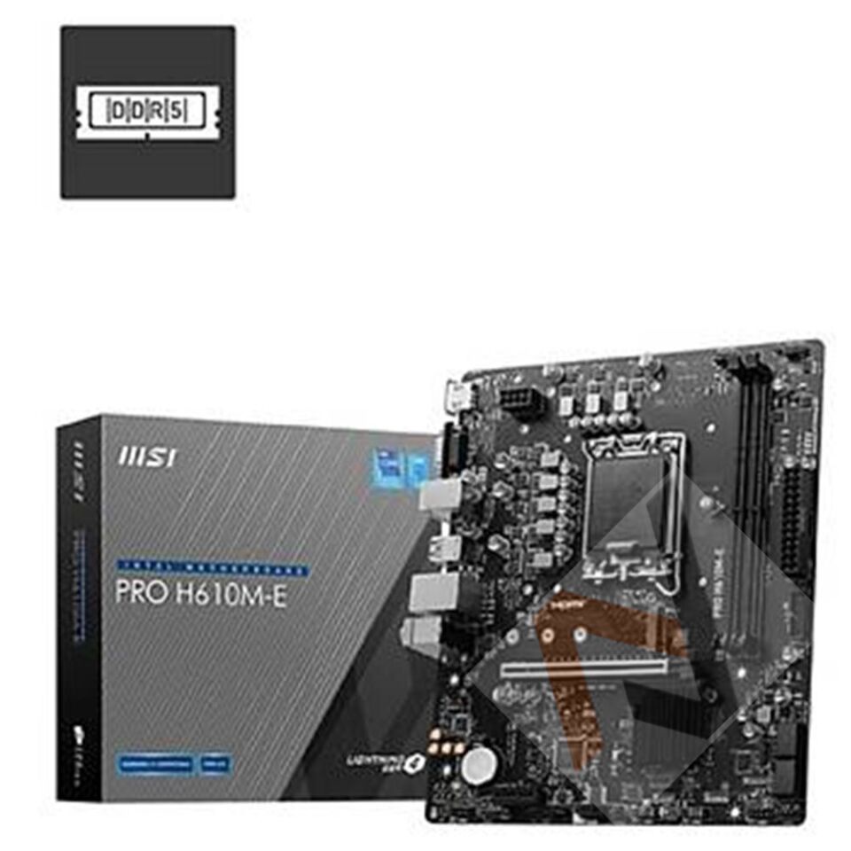 MSI MB PRO H610M-E SOKET 1700 DDR5 5600MHZ(OC) HDMI VGA M.2 USB3.2 1x 1G LAN mATX