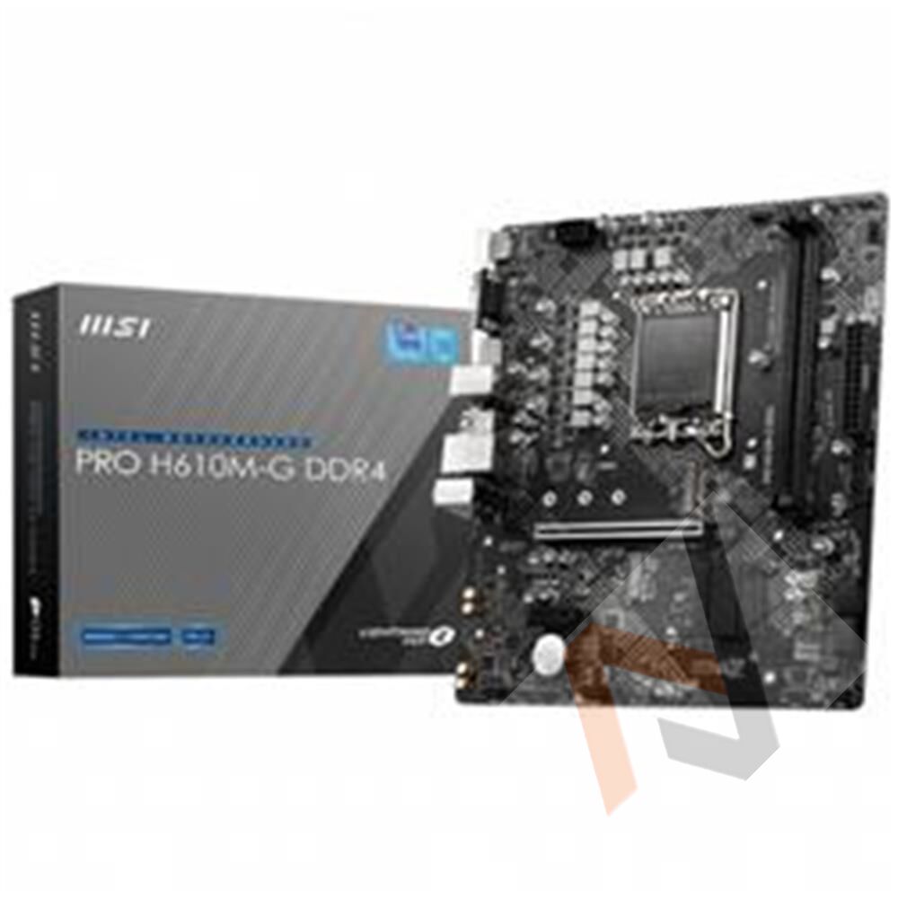 MSI PRO H610M-G DDR4 SOKET 1700 DDR4 3200(OC) PCI-E GEN 4 M.2 USB3.2 1X 1G LAN MATX  ANAKART