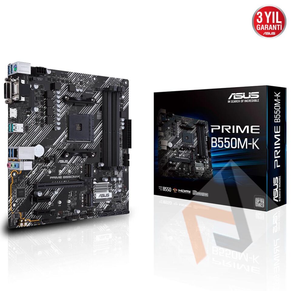 Asus Prime B550M-K AMD AM4 3.Nesil DDR4 VGA DVI HDMI Anakart