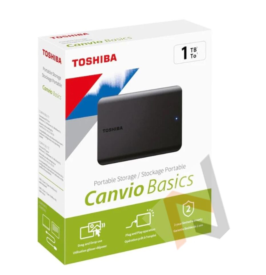 Toshiba 1TB Canvio Basic 2.5'' Gen1 USB 3.2 Harici Harddisk (HDTB510EK3AA)