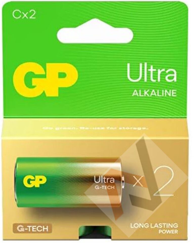 GP G-Tech LR14 Orta Boy Ultra Alkalin Pil 2'li Paket GP14AU-U2 C Boy