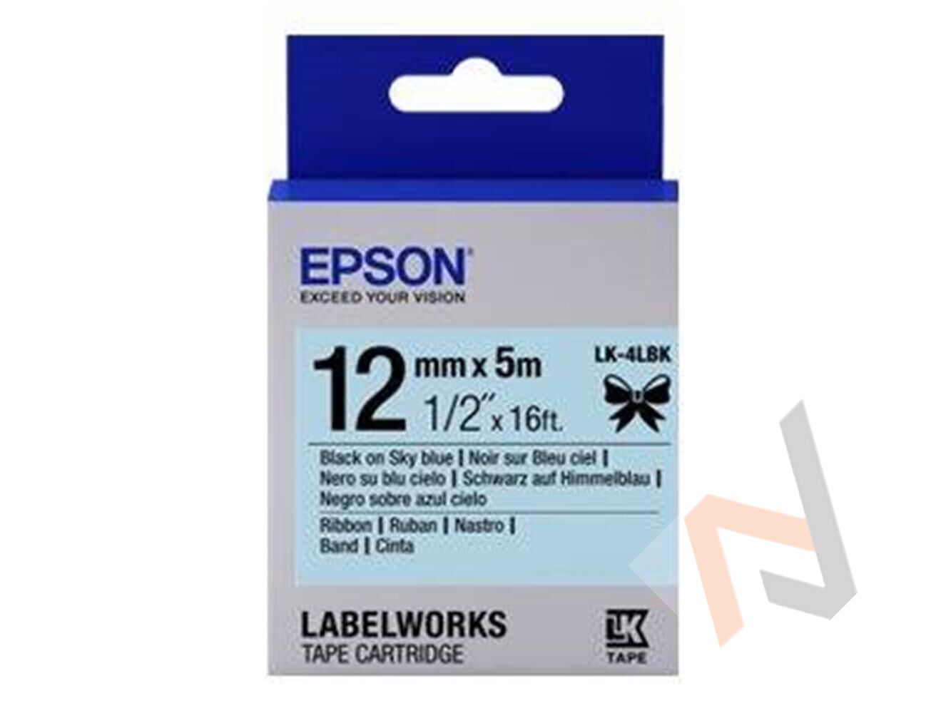 Epson LK-4WLN Beyaz Üzeri Mavi 12mm 9Metre Etiket