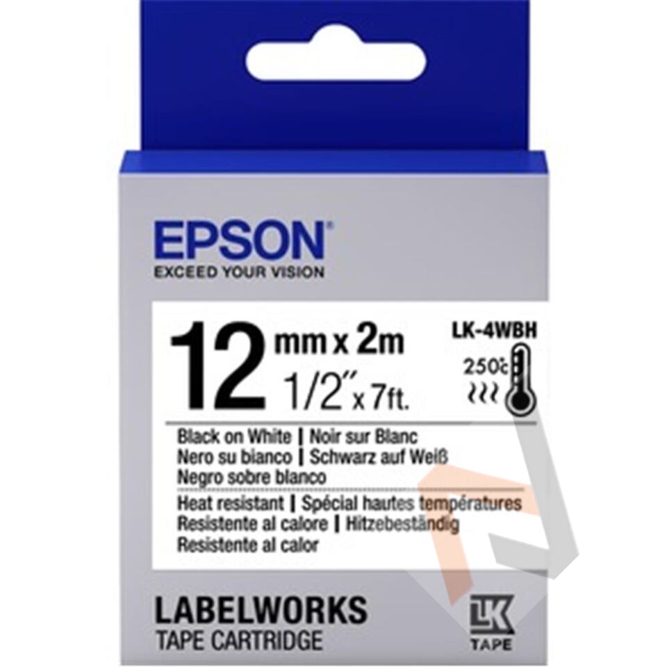 Epson LK-5SBE Gümüş Üzeri Siyah 18mm 9Metre Etiket