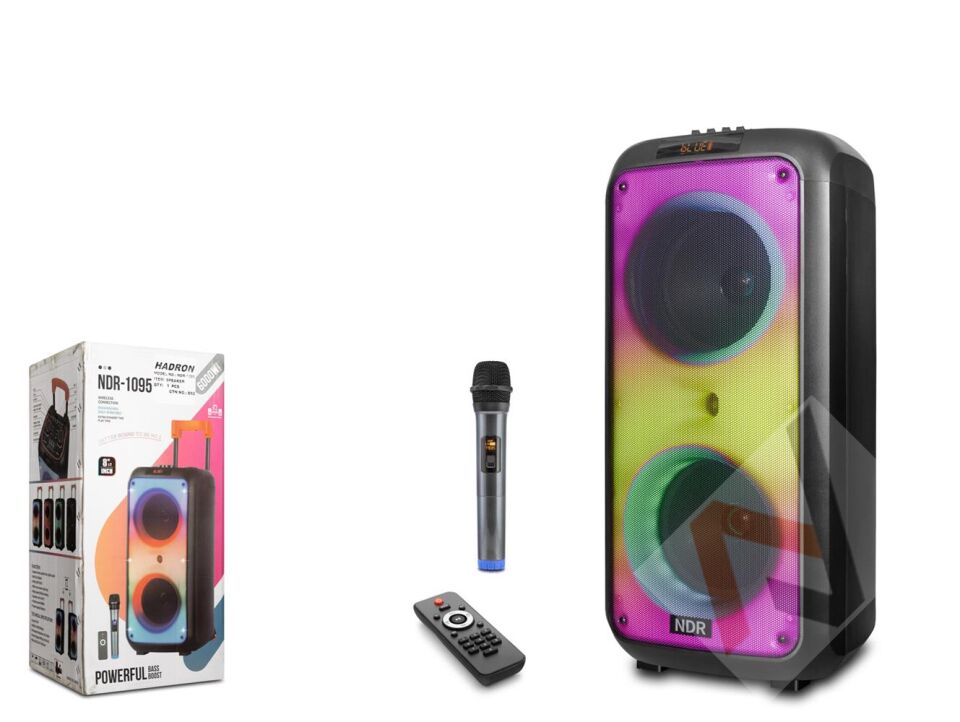 NDR-1095 6000W tepe güç çift 8'' Karaoke Bluetooth Boombox