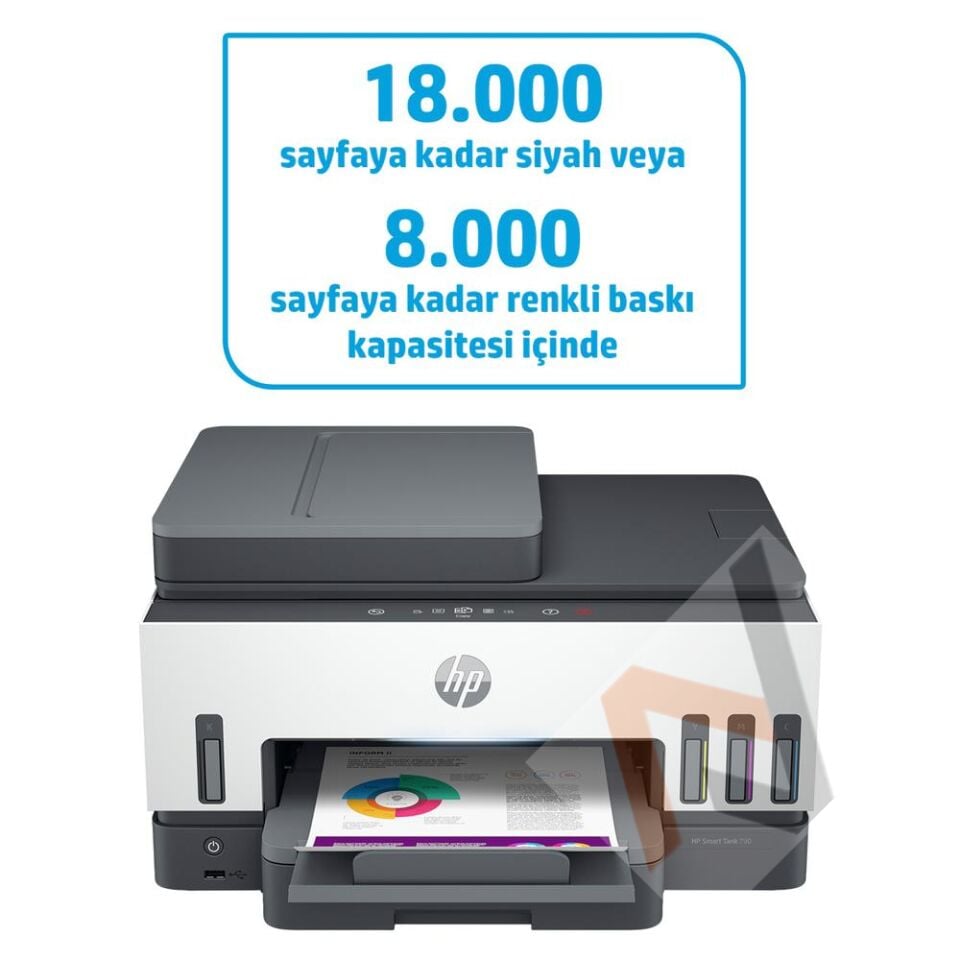 HP 4WF66A Smart Tank 790 Yazıcı-Tarayıcı-Fotokopi-Faks-ADF-Wifi Çok Fonksiyonlu Tanklı Yazıcı