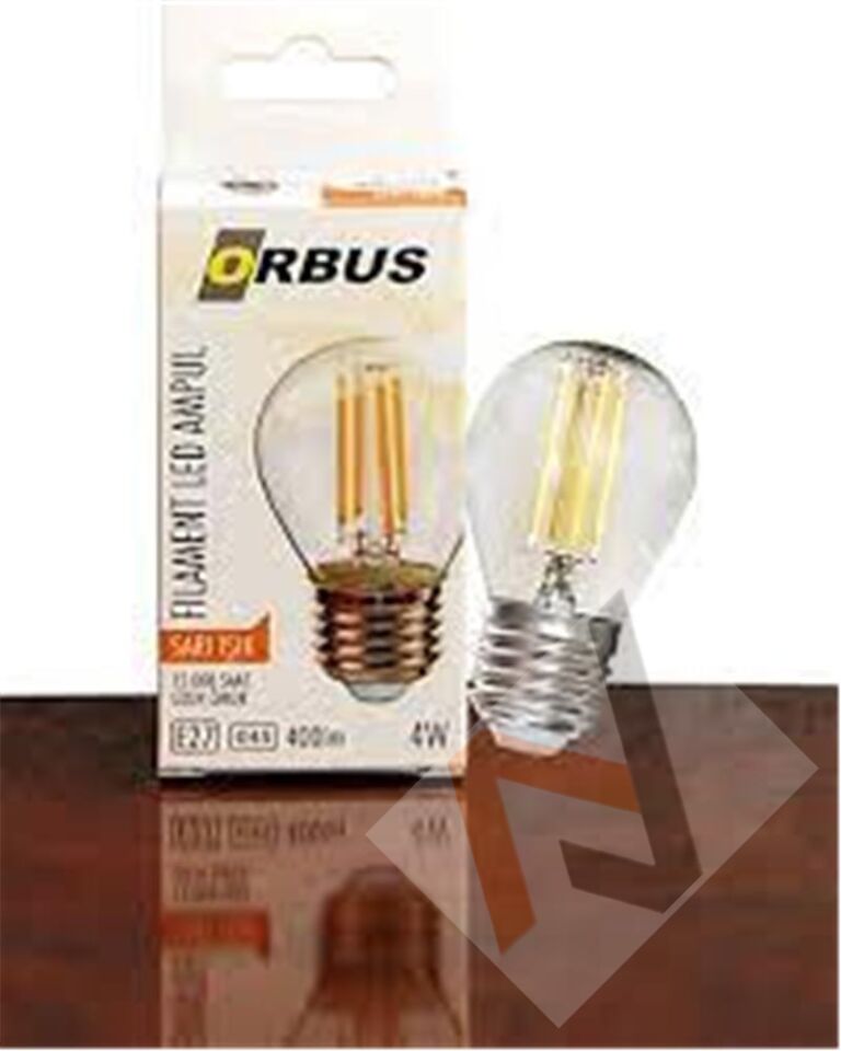 Orbus ORB-GC45 Mum 4W E27 Şeffaf Dekoratif Led Filament Ampul